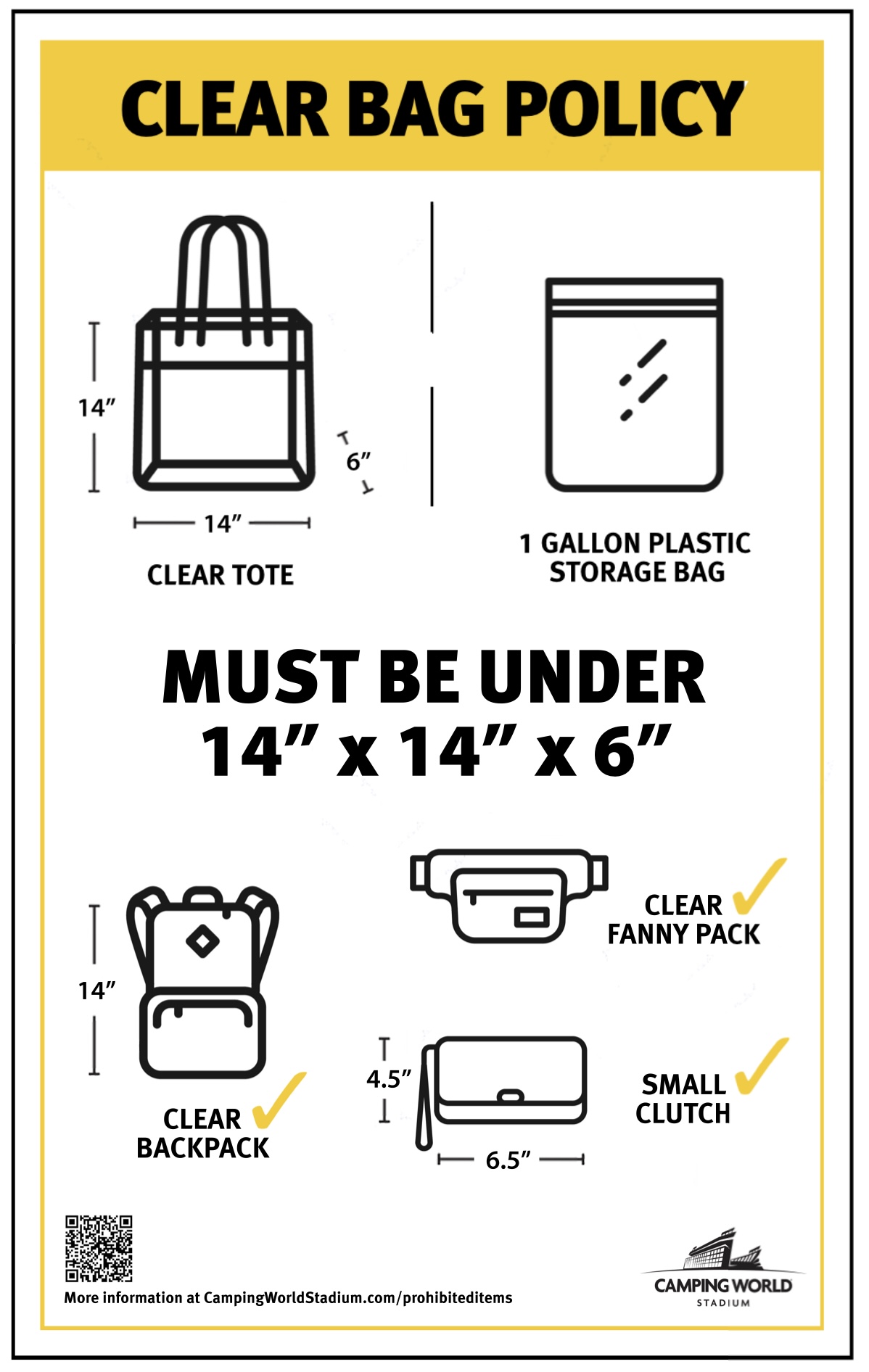 FSU Clear Bag Policy & Prohibited Item List - Florida State University